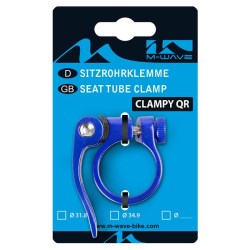 M-WAVE CLAMPY ALLOY SEAT CLAMP QR BLUE 2